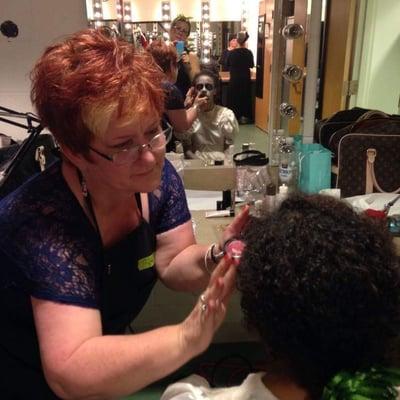 Ms.Tracy Gilmore,instructor and masterstylist make up artist.