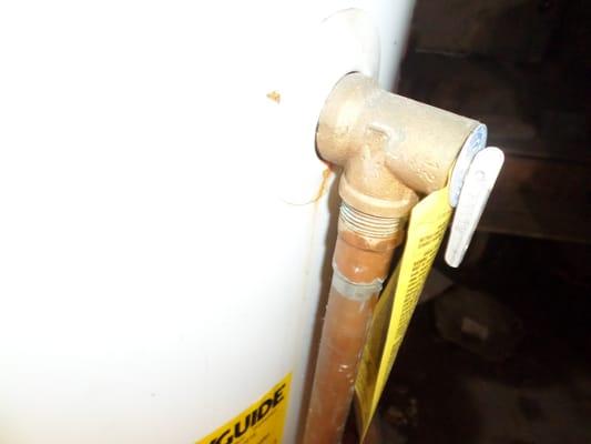 End of Life for a Water Heater, Leaking Rust from the High Pressure Valve Release