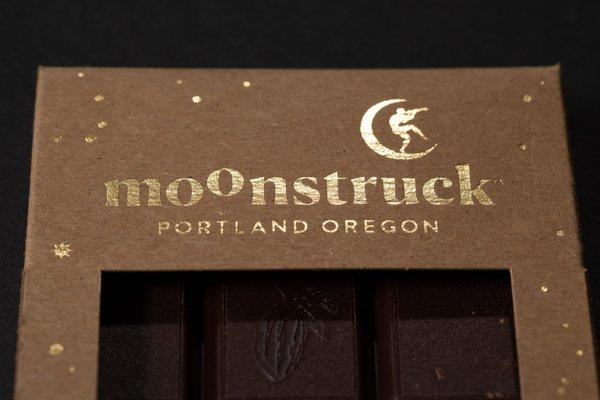 For Moonstruck packaging we used a Gold Foil on Uncoated Cover.