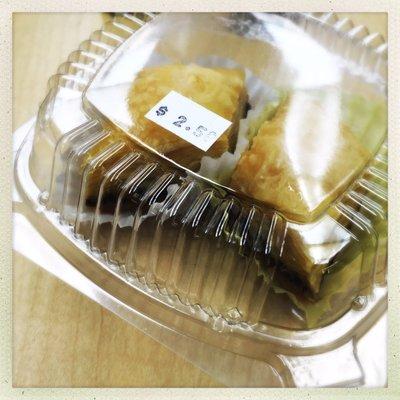 2 pieces of baklava for $2.50.