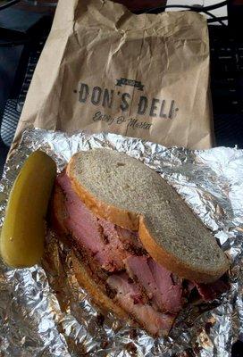 House-made pastrami sandwich