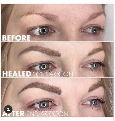 Wonderful new eyebrows via microblading! Thanks to the amazing Meredith Littlesky!