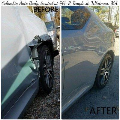 Before and after photo of a 2013 Scion TC.