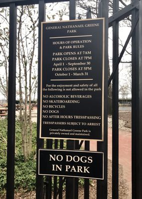 Park Rules & Hours