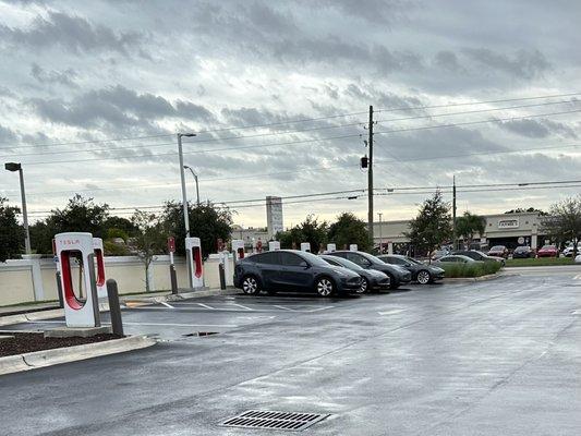 Tesla supercharging station