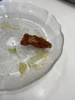 Chicken Wing with nasty decoration lettuce