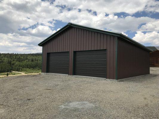 32' x 40' x 12' 4:12 Gable Roof Pitch Colorado Garage