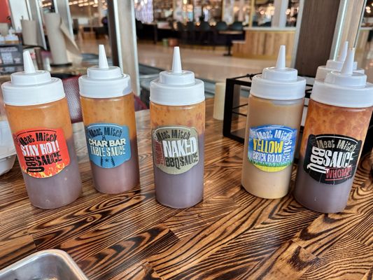 All the sauces