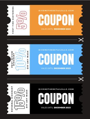 Coupon to use towards your next wash!!