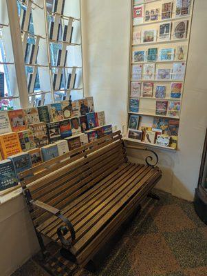 A lovely bench to sit on and read.