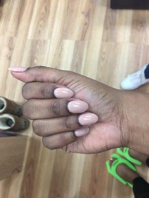 Dipping powder on natural nails