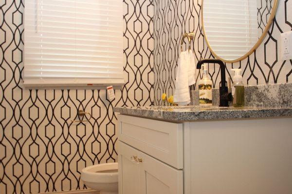 Bathroom Vanity Install
 Included in this client install was vanity cabinet, counters, sink, faucet and plumbing.