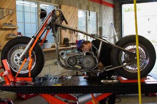 Custom Chopper built at Lucky Wheels!