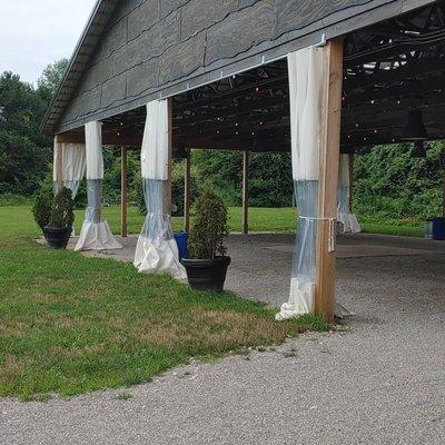 Covered pavilion and small dance floor