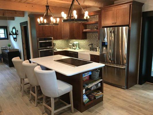 Pool House kitchen in Sherborn