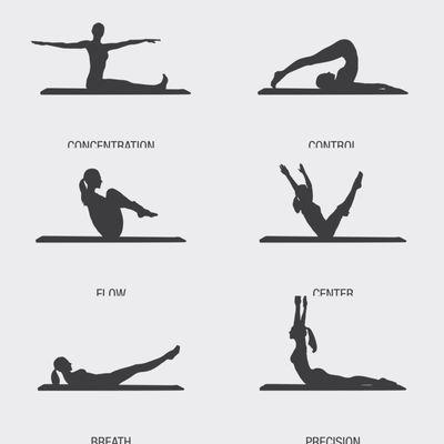 Some classic Pilates poses