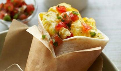 Breakfast Burrito from our
 Sunflower Cafe & Juice Bar!