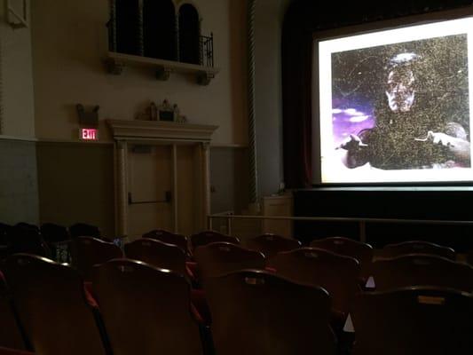 Red velvet seats in this old-school but hip theater.