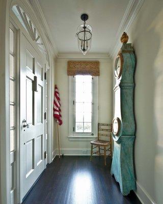 Entry hall in Saugatuck, Michigan residence. Design by Jonathan Lee Architects. #jlaarch