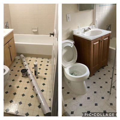 Bathroom remodeling project