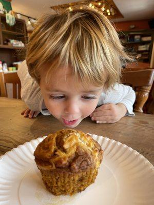 Pumpkin cream cheese muffin.