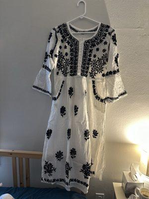 Cotton chikankari gown