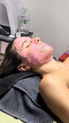 Radiance Boost Facial, with added Egyptian Rose Jelly Mask.