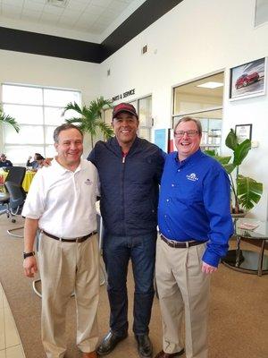 Duvan and myself pictured with Brian Jones of BOTH Atlanta Braves and Falcons fame!