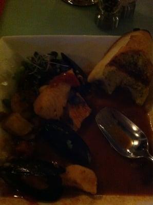 Half eaten bouillabaisse - OMG! so good!!