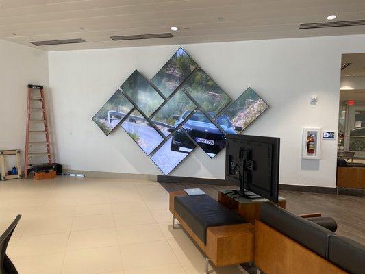 Artistic video wall created by Aevio at Chapman BMW isn Chandler.