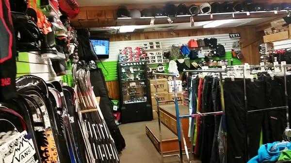 Inside the shop, first floor which is mainly skiing and snowboarding.