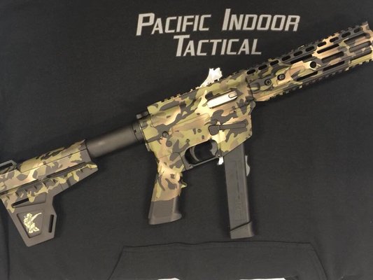 Cerakote work performed by Pacific Indoor Tactical. Visit www.pacificindoortactical.com and click on "Cerakote" for a pricing menu.