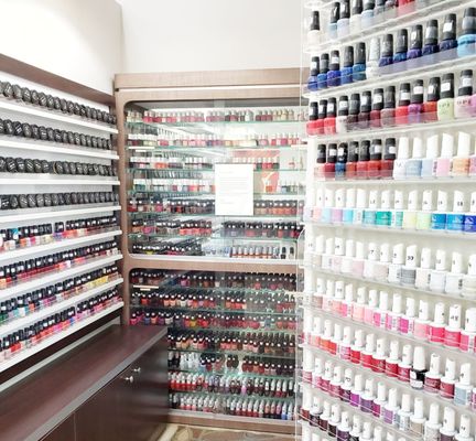 New colors wall---shellac, dip powder, regular, gel nails, etc.