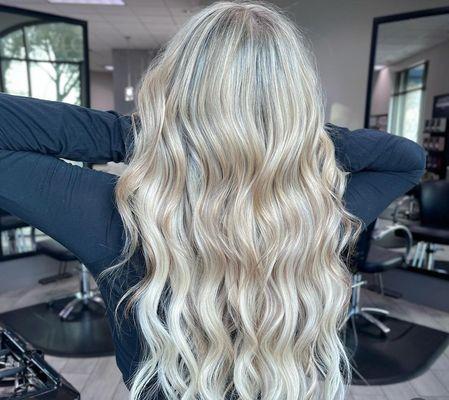 Icey blonde baby lights and balayage