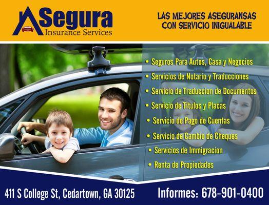 Las Mejores Aseguransas: Llama al: 678-901-0400