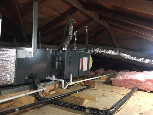 80% furnace Goodma installed the attic