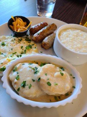 The All American breakfast. The biscuits and gravy are AMAZING!