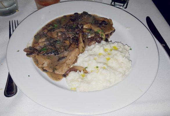 Veal Marsala with side of risotto