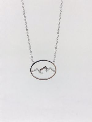 14k Diamond mountain necklace