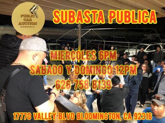 Subasta Publica Public Auction