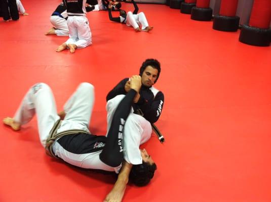 Arm bar during grappling at Tiger Schulmann's of Wayne