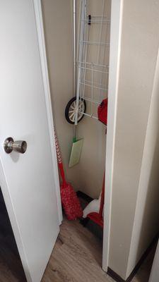 broom closet in kitchen