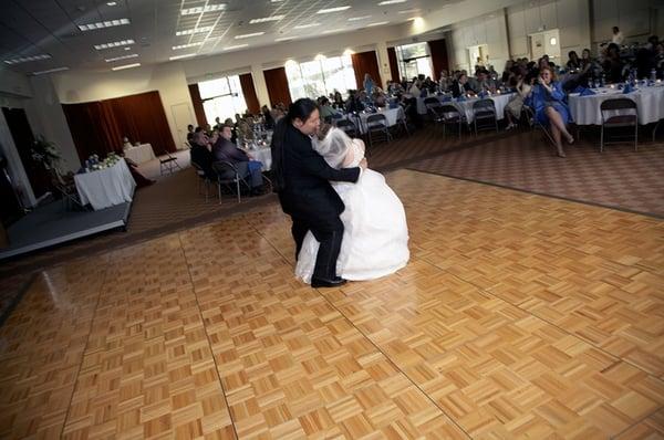 Event room: Dance floor, head table, seating