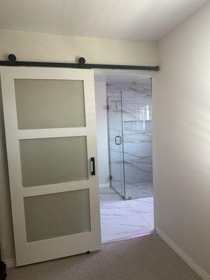 Door to master bath