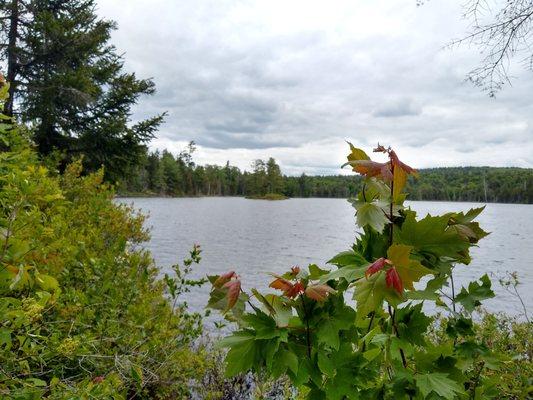 Lake at the end of the hike from Big Moose Lake