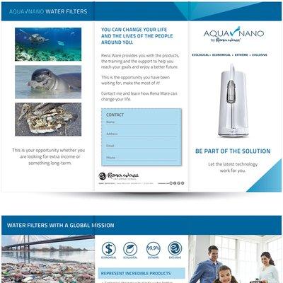 Water filter tri-fold brochure