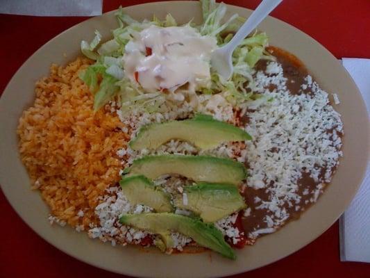 Enchiladas rancheras $8