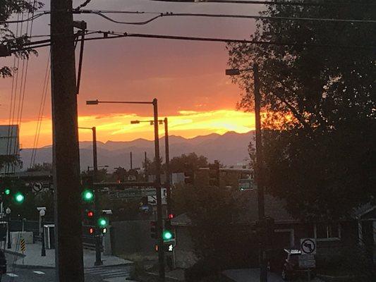 Above the light rail!