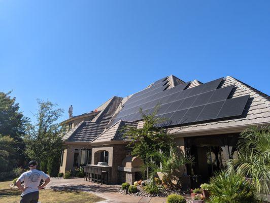 Residential solar installation.