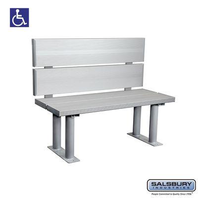 ADA Metal Locker Benches - With Back Support